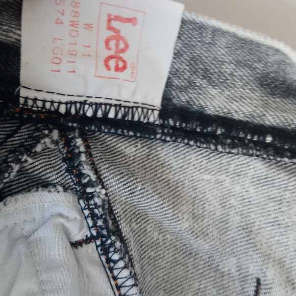 Lee denim vintage, retro acid wash denim skirt 11W - Picture 7 of 15